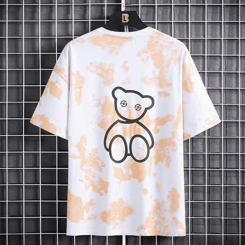 Short-sleeved T-shirt Youth Half-sleeved Clothes Loose Casual Compassionate Men's Clothing - Nyaabs