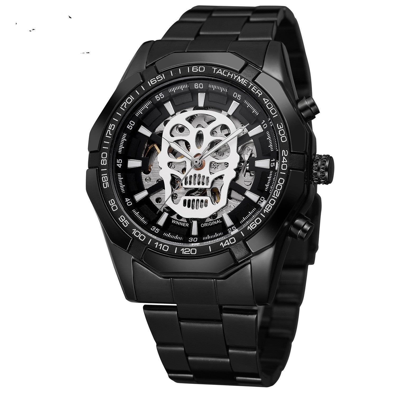 Official Automatic GOLD Watch Men Steel Strap Skeleton - Nyaabs