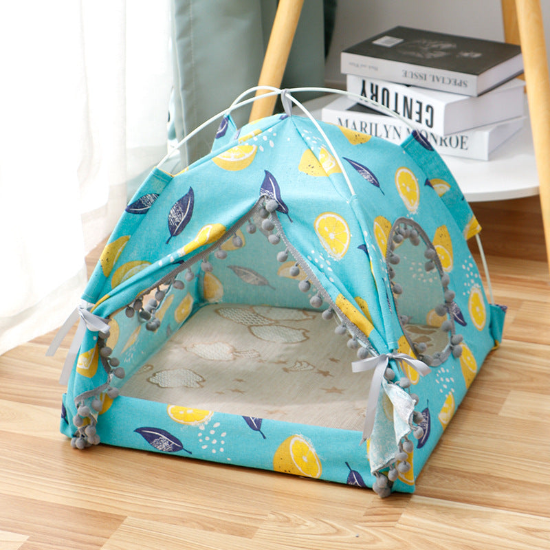 Cat Tent Cat Cat House Enclosed Pet Bed nyaabs.com