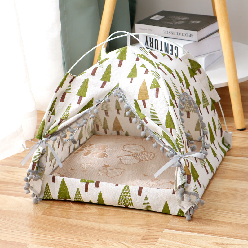 Cat Tent Cat Cat House Enclosed Pet Bed nyaabs.com