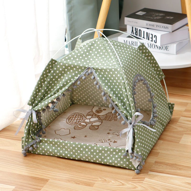 Cat Tent Cat Cat House Enclosed Pet Bed nyaabs.com