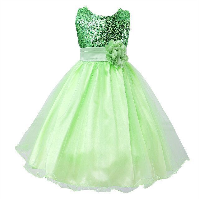 Baby Sequin Dress Flower Girl Wedding Princess Dress - Nyaabs