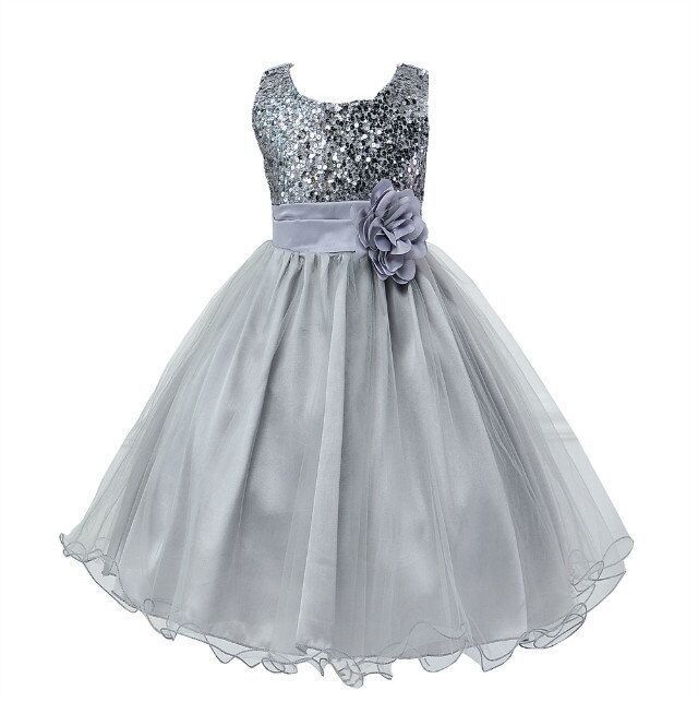 Baby Sequin Dress Flower Girl Wedding Princess Dress - Nyaabs