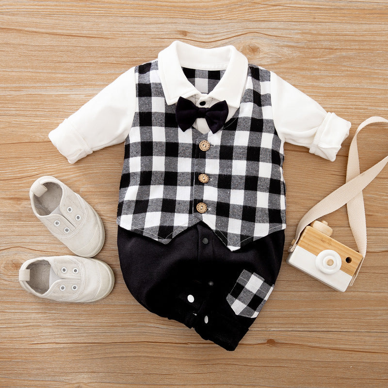 Gentleman's Baby Clothes, Long-sleeved Baby Clothes, Gentleman's Romper - Nyaabs