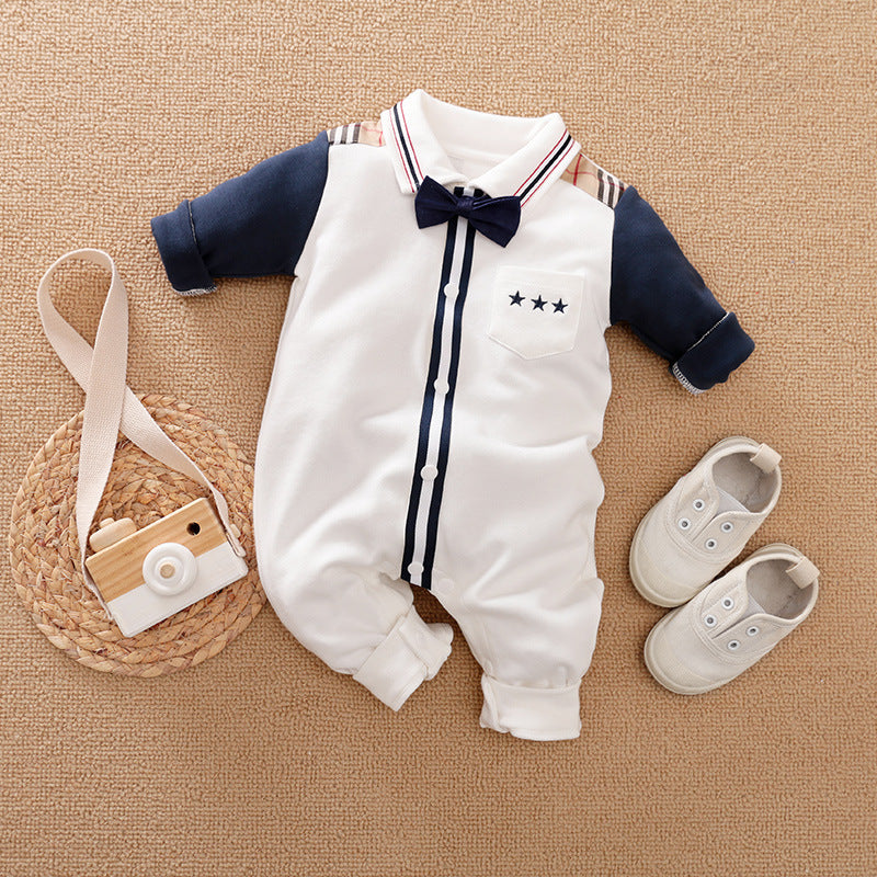 Gentleman's Baby Clothes, Long-sleeved Baby Clothes, Gentleman's Romper - Nyaabs