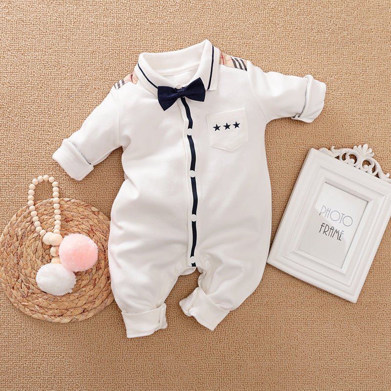 Gentleman's Baby Clothes, Long-sleeved Baby Clothes, Gentleman's Romper - Nyaabs