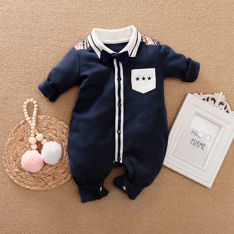 Gentleman's Baby Clothes, Long-sleeved Baby Clothes, Gentleman's Romper - Nyaabs