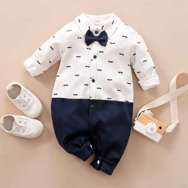 Gentleman's Baby Clothes, Long-sleeved Baby Clothes, Gentleman's Romper - Nyaabs