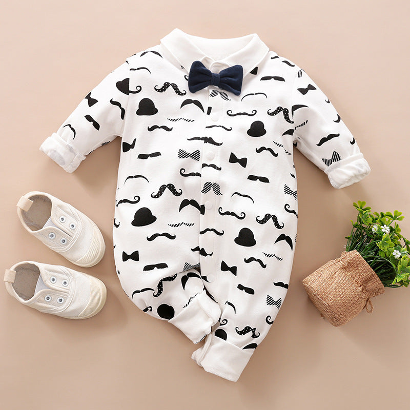 Gentleman's Baby Clothes, Long-sleeved Baby Clothes, Gentleman's Romper - Nyaabs