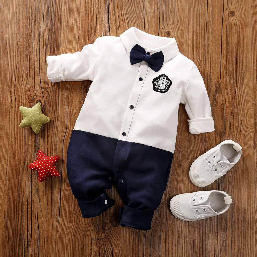 Gentleman's Baby Clothes, Long-sleeved Baby Clothes, Gentleman's Romper - Nyaabs