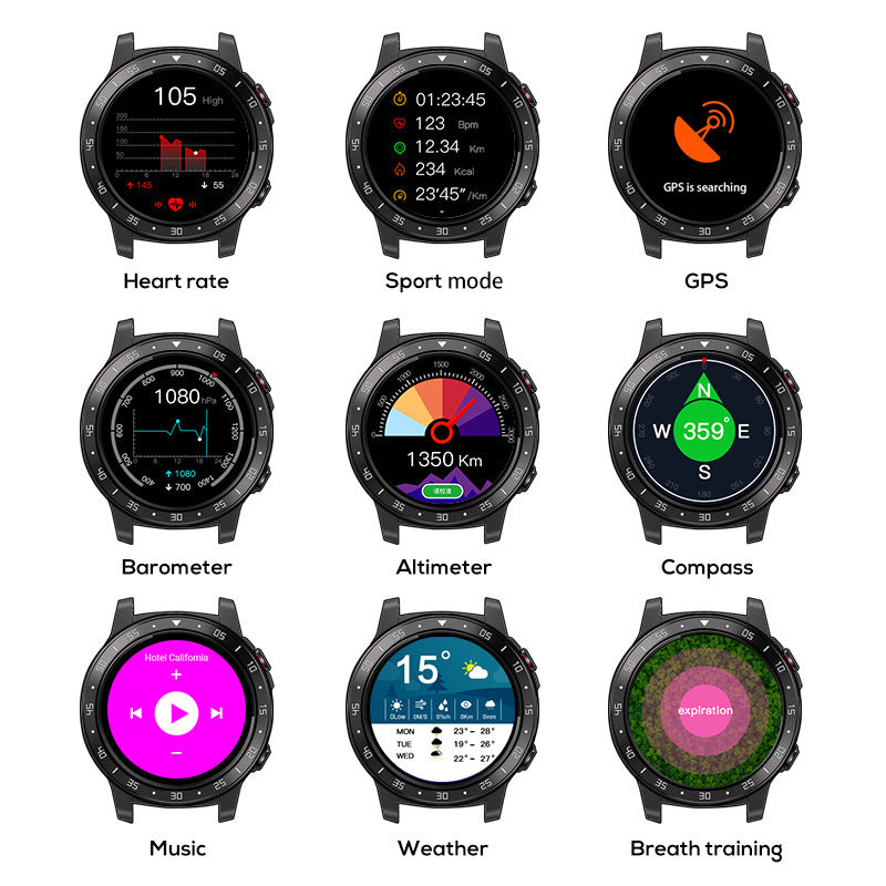 North Edge GPS Sports Watch Bluetooth Call Multi-sports Mode - Nyaabs