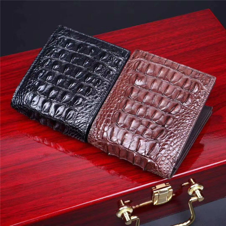 Leather Short Large Banknotes Multi-card Position Leather Clutch Small Wallet Bag - Nyaabs