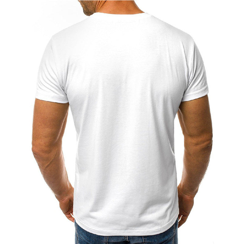 Printed half-sleeve round neck combed cotton T-shirt - Nyaabs