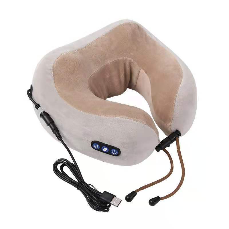 U Shaped Massage Pillow Neck Massage Device Electric Neck Massager Apparatus Shoulder Back Cervical Massager For Body Relaxation - Nyaabs