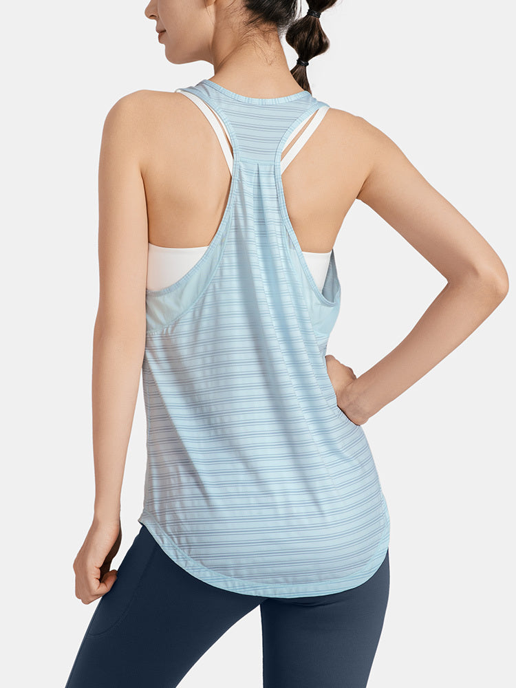 Loose Sports Vest Women's Sleeveless Yoga Wear Summer Training T-shirt - Nyaabs