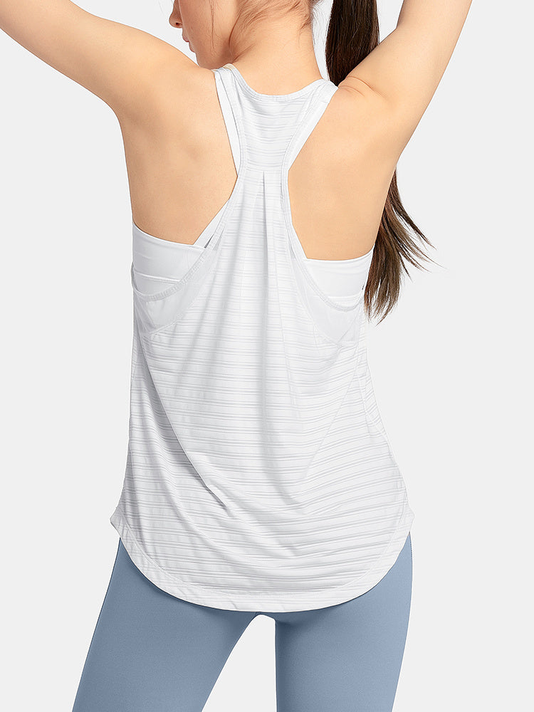 Loose Sports Vest Women's Sleeveless Yoga Wear Summer Training T-shirt - Nyaabs