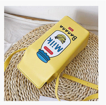 Cute Shape Drink Milk Box Messenger Bag - Nyaabs