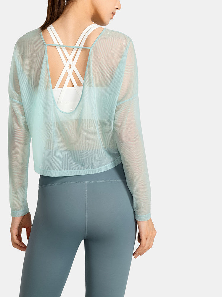 Breathable Yoga Blouse Beauty Back Wear Sports Top Women Summer - Nyaabs