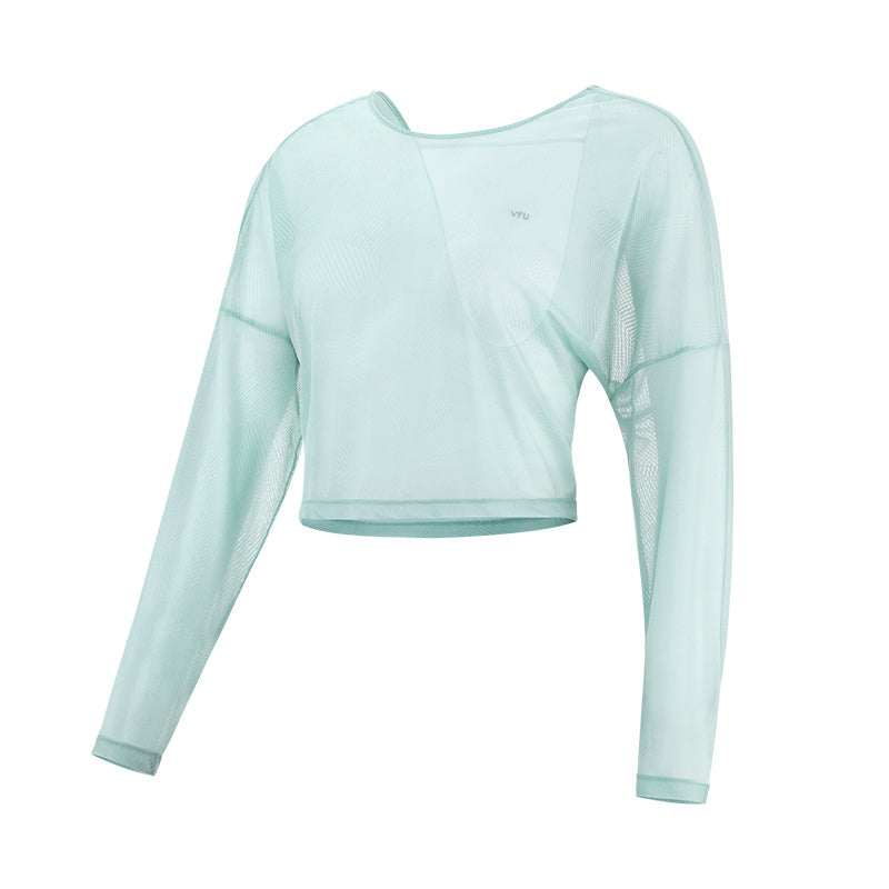 Breathable Yoga Blouse Beauty Back Wear Sports Top Women Summer - Nyaabs