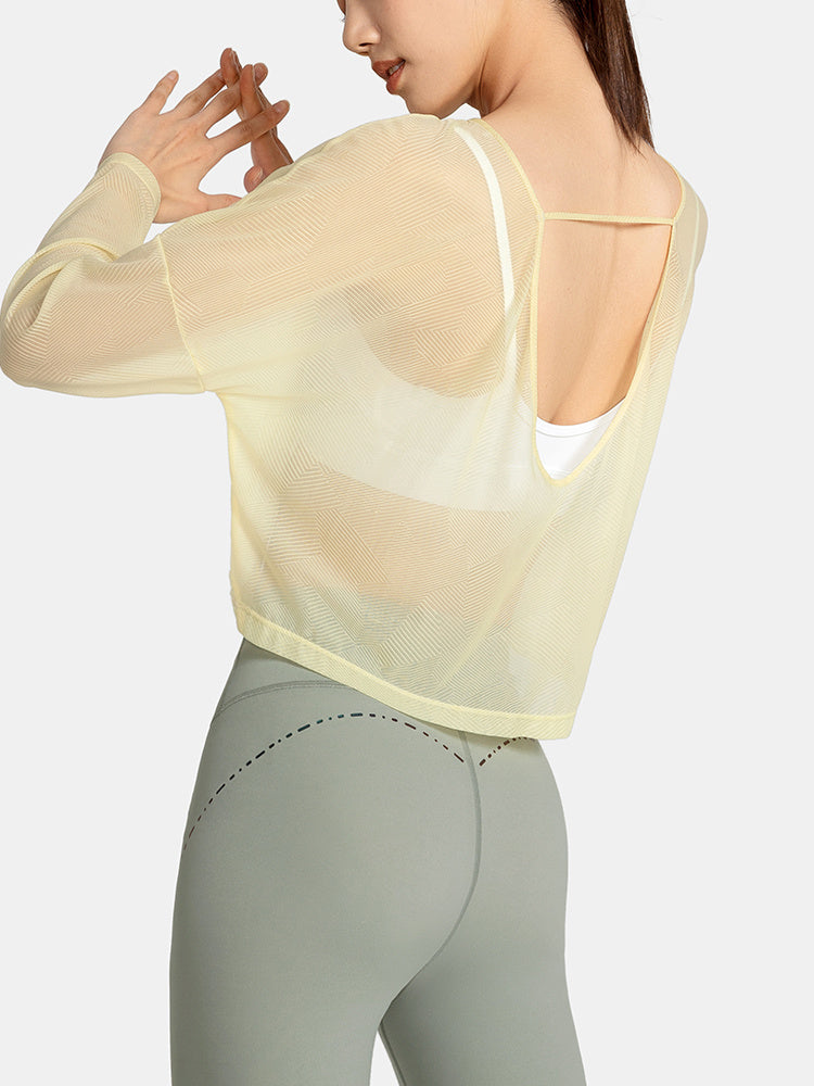 Breathable Yoga Blouse Beauty Back Wear Sports Top Women Summer - Nyaabs