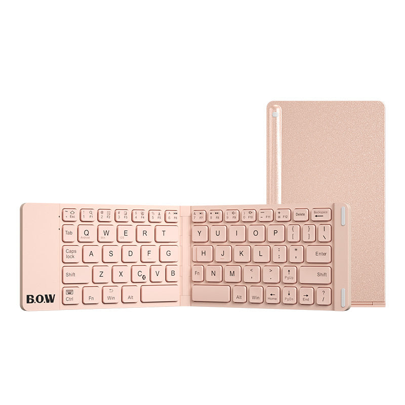 New Style Folding Bluetooth Keyboard And Mouse Set Wireless Mute Portable Keyboard For Business And Travel nyaabs.com