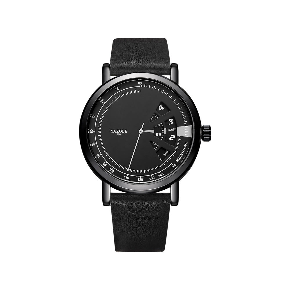 Watch Men's Turntable Waterproof Men's Watch Quartz Watch Men's Watch - Nyaabs