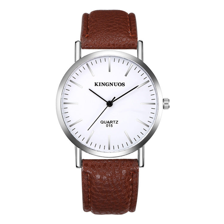 Ultrathin Fashion Casual Men's And Women's Couple Belt Watch - Nyaabs