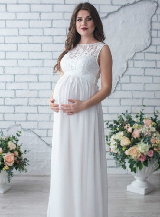 Lace Sleeveless Maternity Dress - Nyaabs