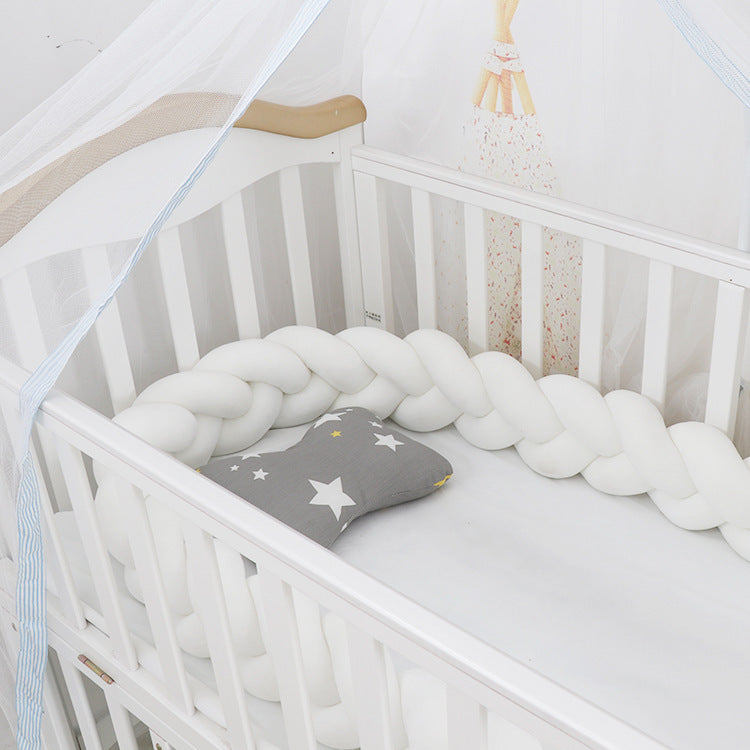 Baby Bumper Bed Braid Knot Pillow Cushion Bumper for Infant cuna Bebe lit Crib Protector Cot Bumper Room Decor - Nyaabs