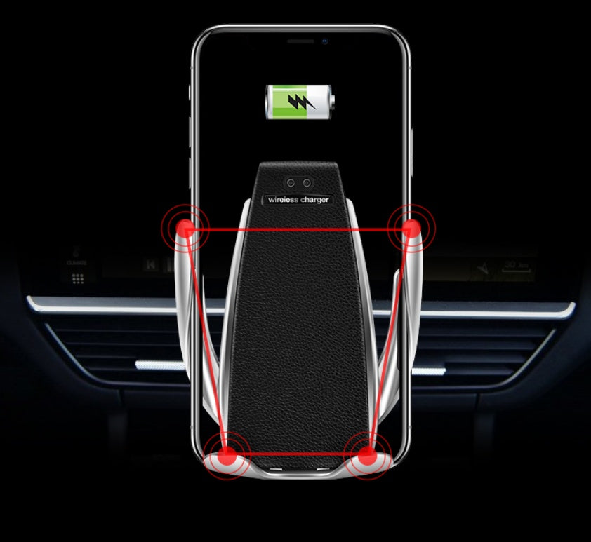 Car Wireless Charger 10W Induction Car Fast Wireless Charging With Car Phone Holder S5 - Nyaabs