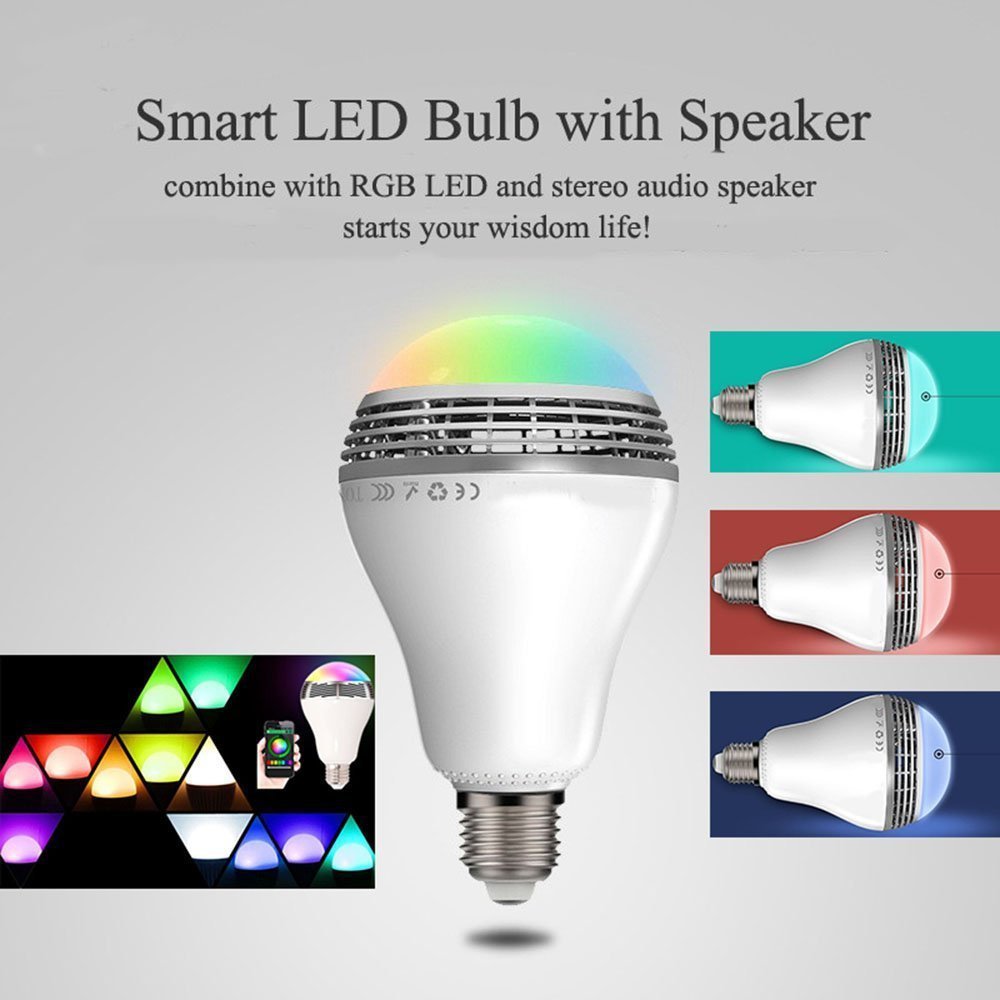 Creative Home LED Smart Bluetooth Speaker E27 Bulb Light - Nyaabs