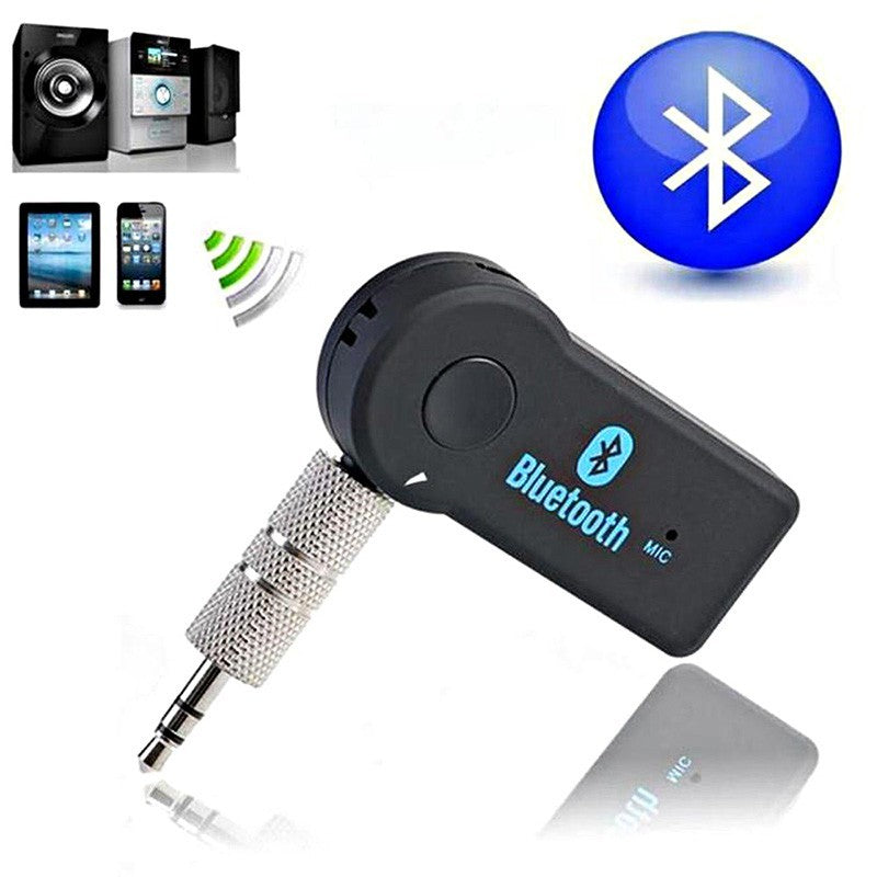 Handfree Car Bluetooth Music Receiver Universal 3.5mm Streaming A2DP Wireless Auto AUX Audio Adapter With Mic For Phone MP3 - Nyaabs