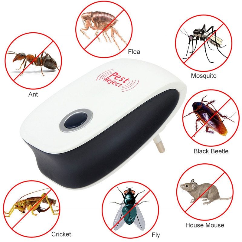 Electronic Ultrasonic Healthy Rechargeble Anti Mosquito Insect Pest Reject Mouse Repellent Repeller Practical Home EUUS Plug - Nyaabs