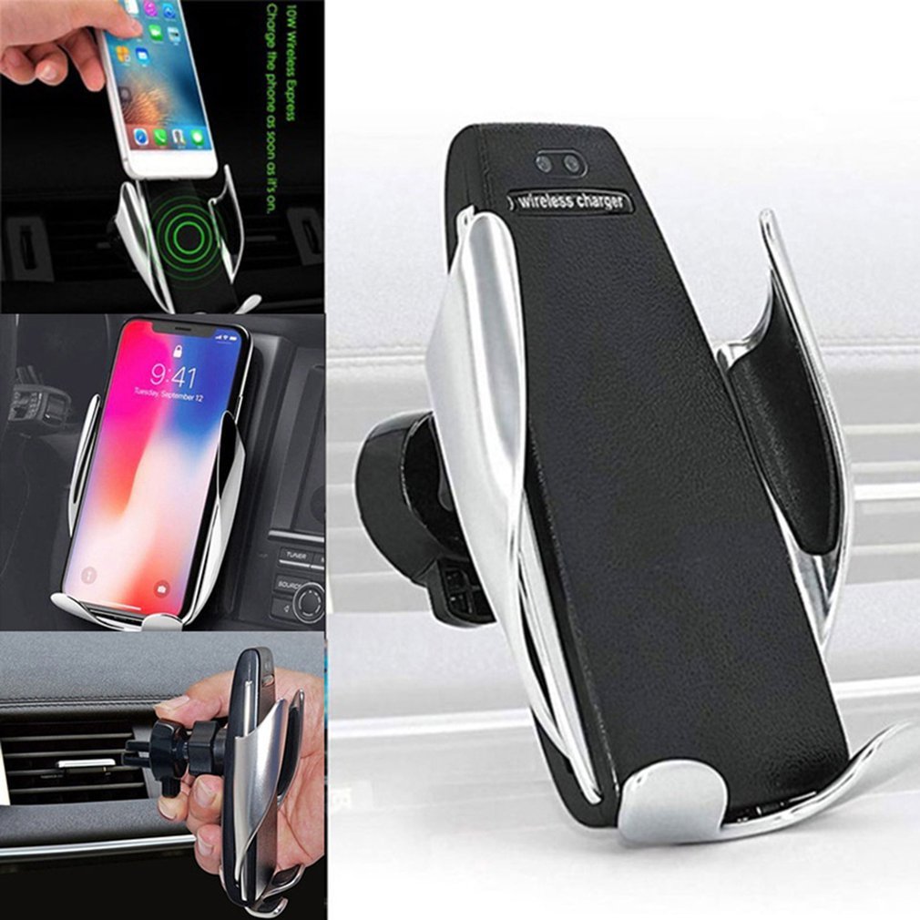 Car Wireless Charger 10W Induction Car Fast Wireless Charging With Car Phone Holder S5 - Nyaabs