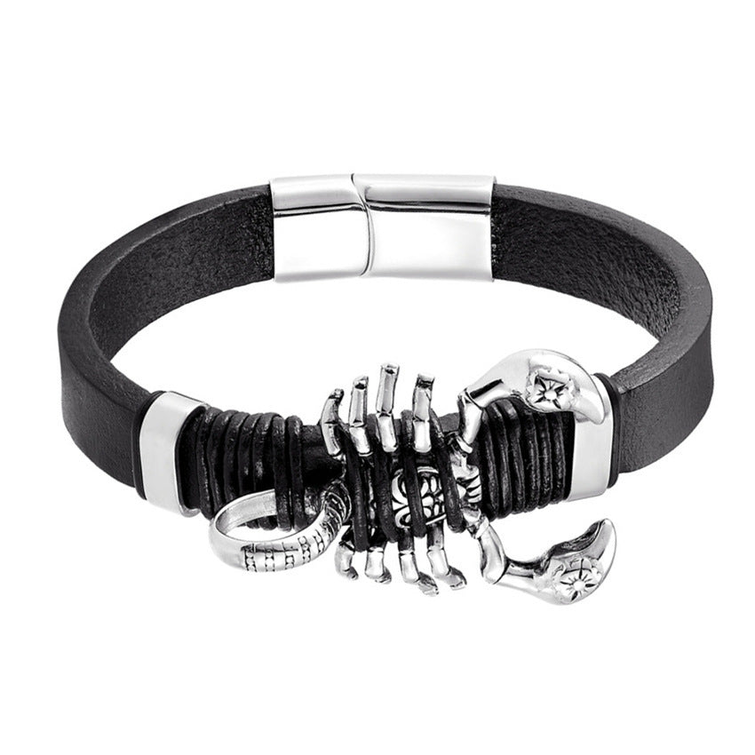 Leather Handmade Bracelet Versatile Men - Nyaabs