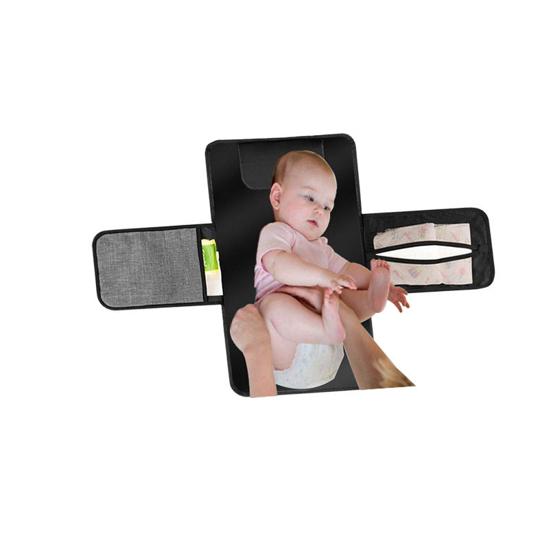 Baby Portable Foldable Washable Compact Travel Nappy Diaper Changing Mat Waterproof Baby Floor Mat Change Play Mat & Storage Bag - Nyaabs