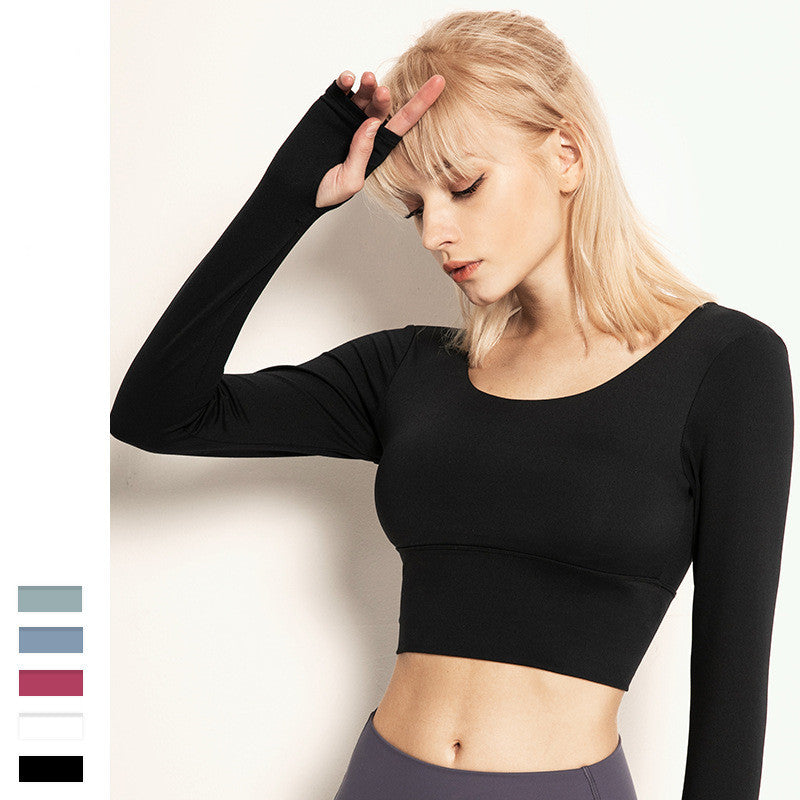 Women's yoga wear long sleeve sports top - Nyaabs