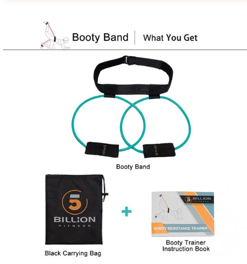 Fitness Women Booty Butt Band Resistance Bands Adjustable Waist Belt Pedal Exerciser For Glutes Muscle Workout Free Bag - Nyaabs