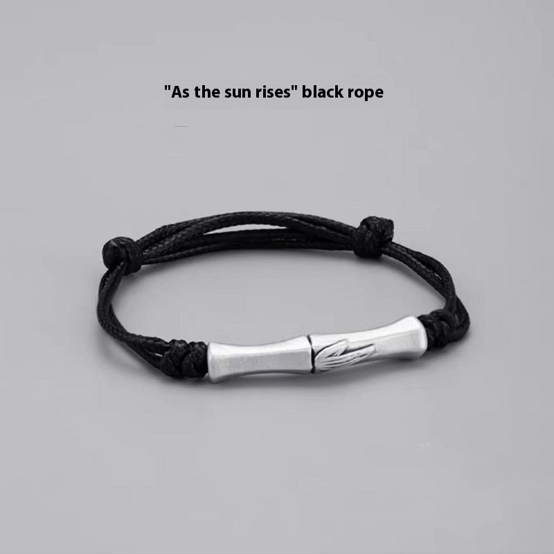 Fashion Sterling Silver Bamboo Bracelet For Men - Nyaabs