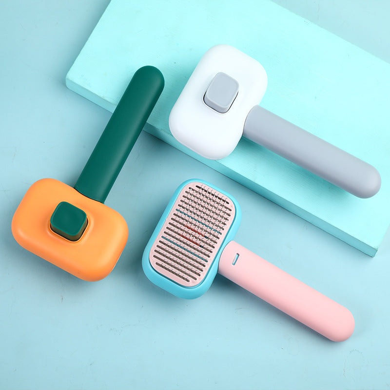 New Pet Cat Dog Hair Brush Hair Massage Comb Open-Knot Brush Grooming Cleaning Tool Stainless Steel Comb nyaabs.com