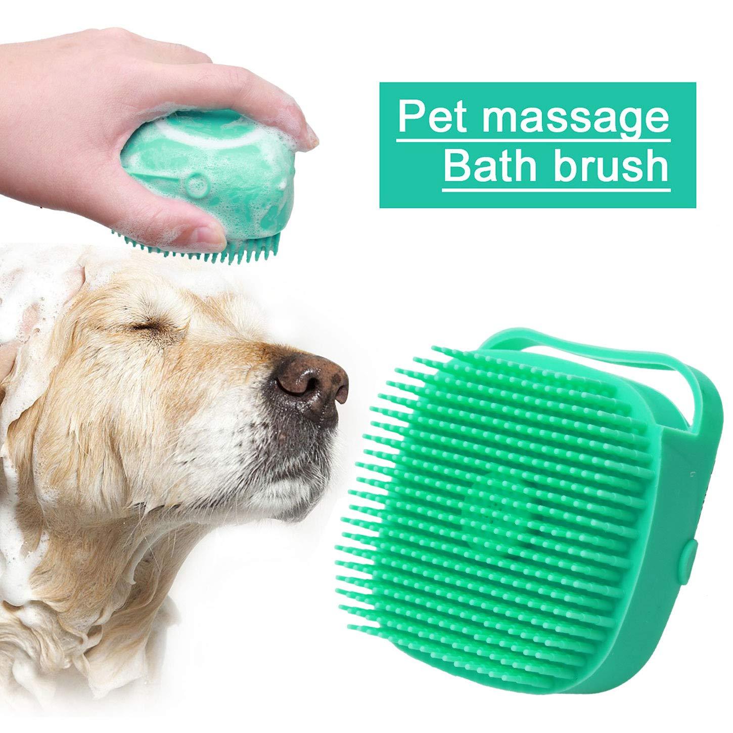 Pet Dog Shampoo Massager Brush Cat Massage Comb Grooming Scrubber Shower Brush For Bathing Short Hair Soft Silicone Brushes nyaabs.com