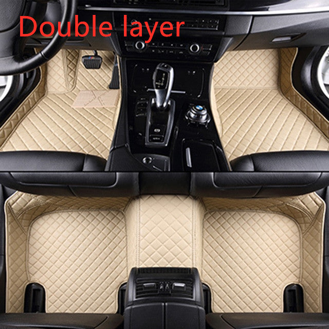 Fully Surrounded Car Leather Floor Mat Pad All Weather Protection - Nyaabs