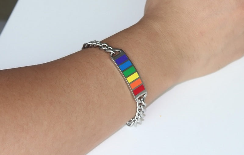 Colored men and women stainless steel bracelet - Nyaabs