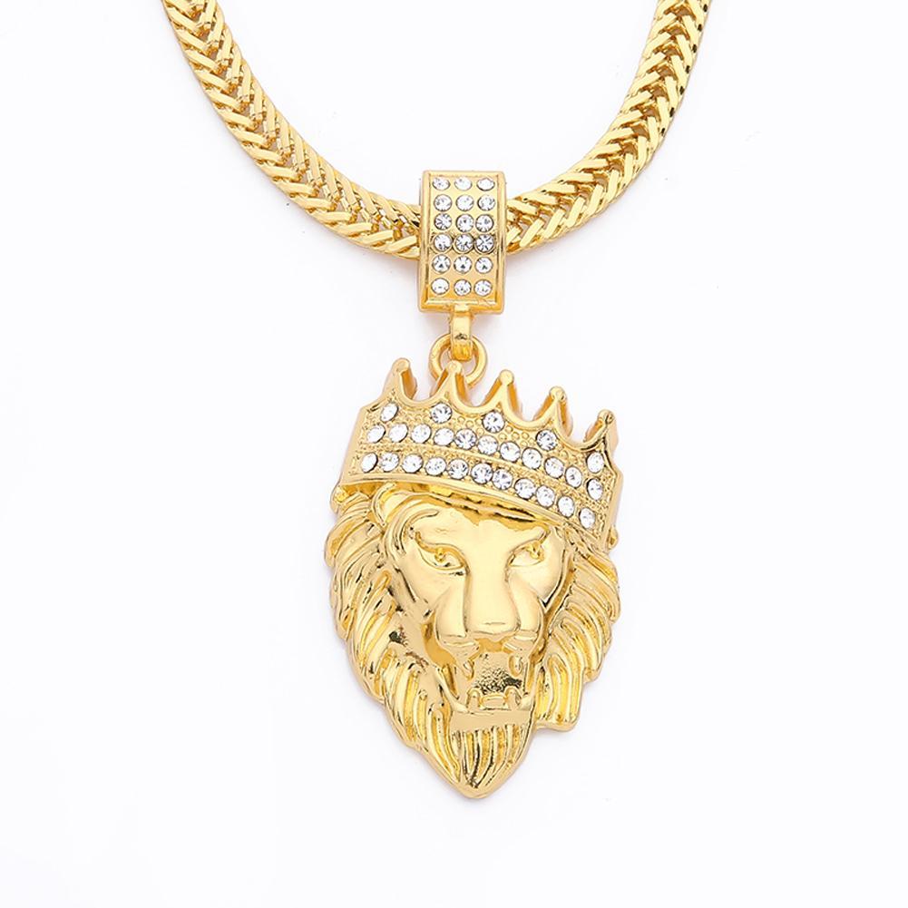 Men Lion Head Pendant  Necklace - Nyaabs