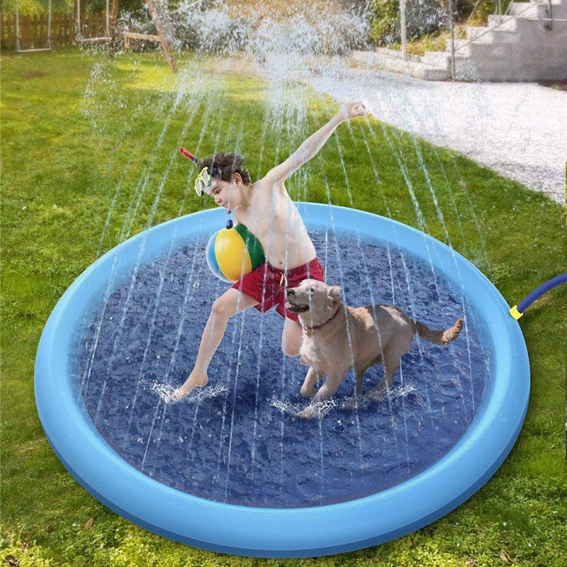 Non-Slip Splash Pad For Kids And Pet Dog Pool Summer Outdoor Water Toys Fun Backyard Fountain Play Mat - Nyaabs