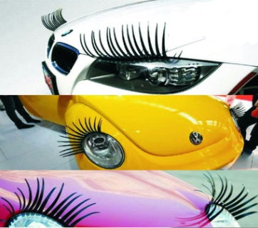 Headlight Eyelash Sticker Car Eyelashes Car False Eyelashes Car Sticker Electric Eye Sticker (2 Pack) - Nyaabs