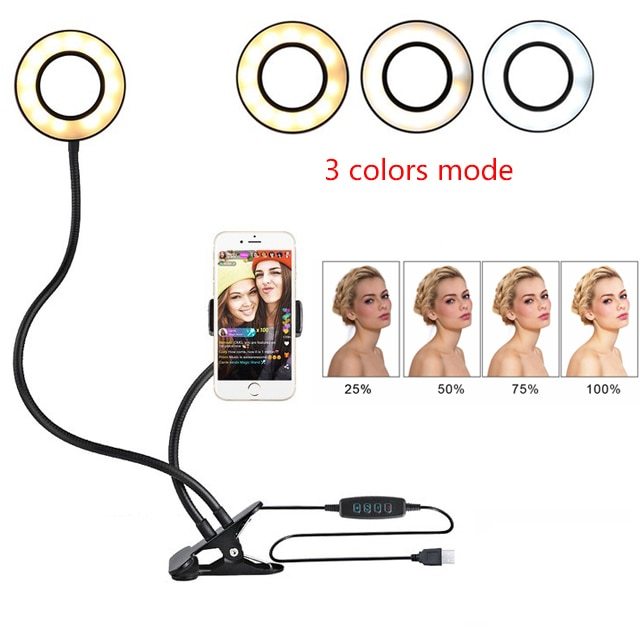 LED Selfie Ring Light for Live Adjustable Makeup Light-8cm Stand - Nyaabs