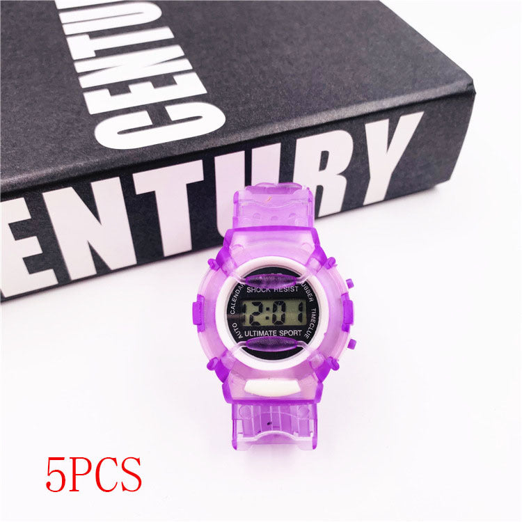 Children's jelly cartoon electronic watch multicolor - Nyaabs