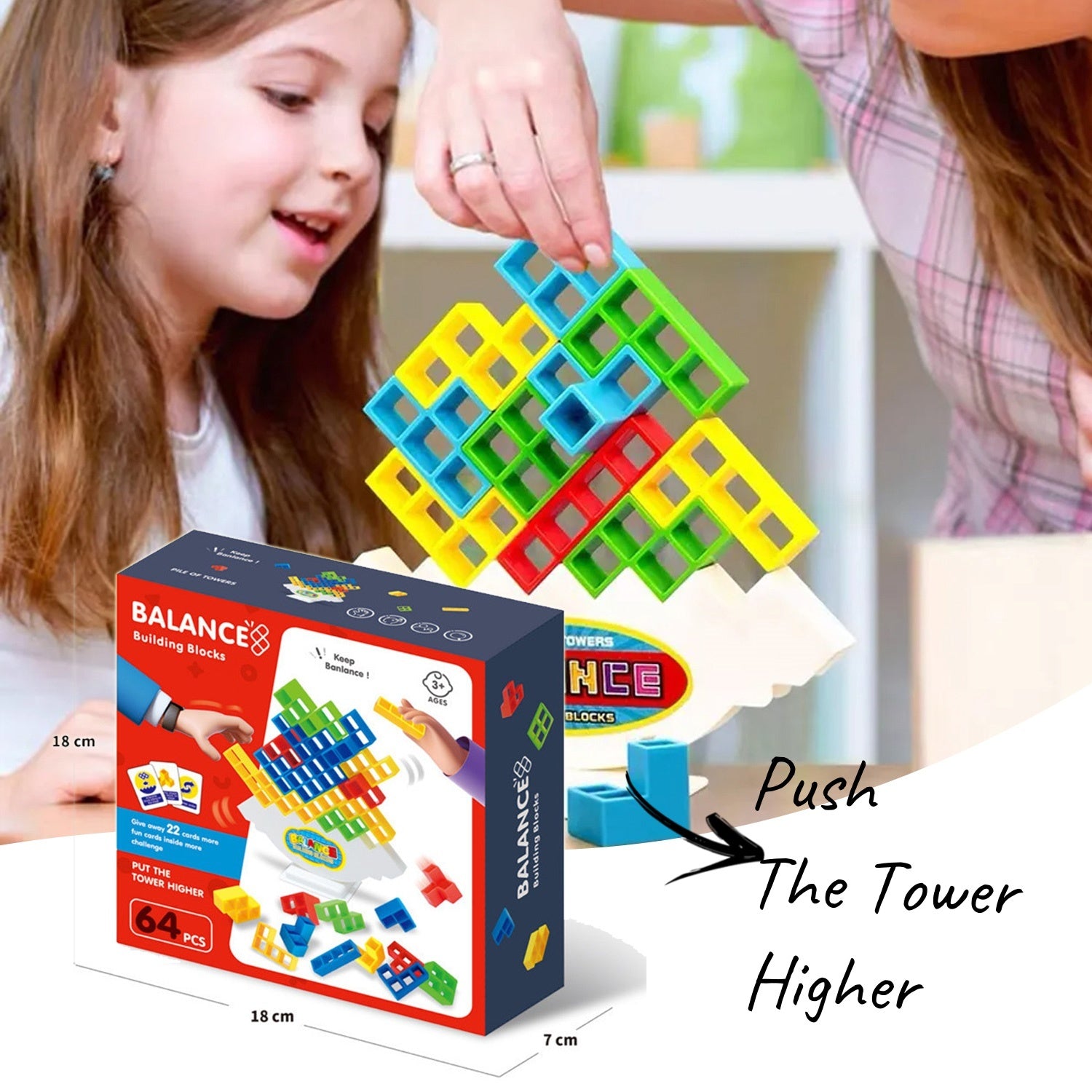 Balance Stacking Board Games Kids Adults Tower Block Toys For Family Parties Travel Games Boys Girls Puzzle Buliding Blocks Toy - Nyaabs