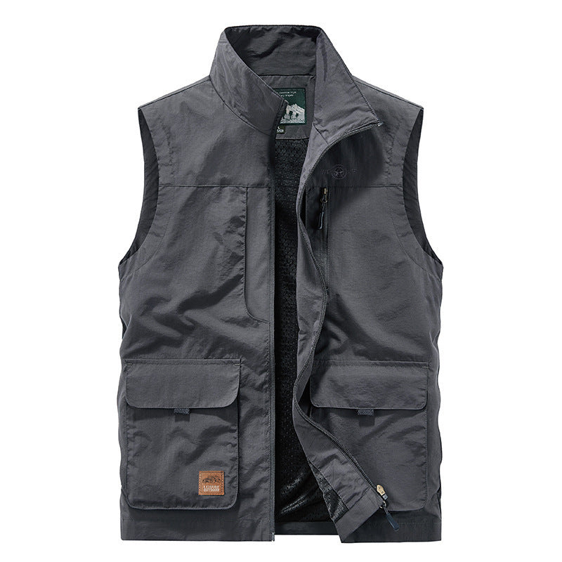 Outdoor Tourism Multi-pocket Work Pants Vest Jacket nyaabs.com